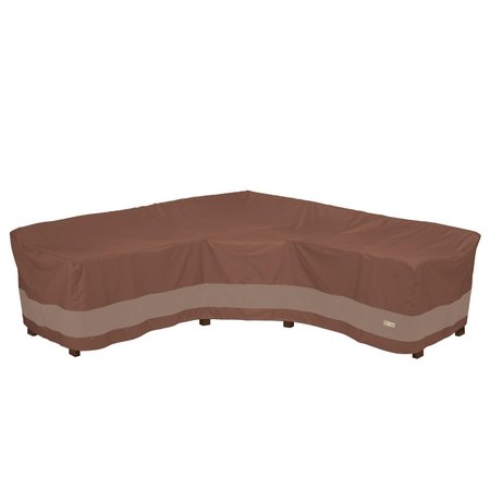 CLASSIC ACCESSORIES Classic Accessories USC102102 Ultimate V-Shape Sectional Lounge Set & Duck Covers; Mocha Cappuccino USC102102